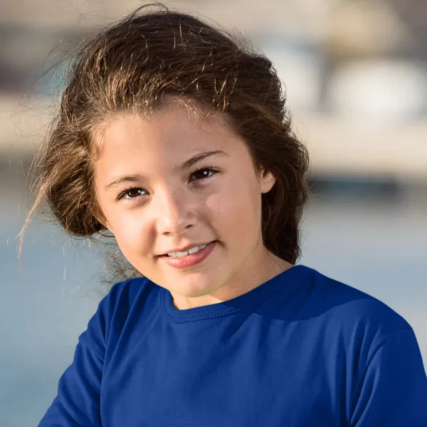 Detské tričko s dlhým rukávom - Klasický okrúhly výstrih