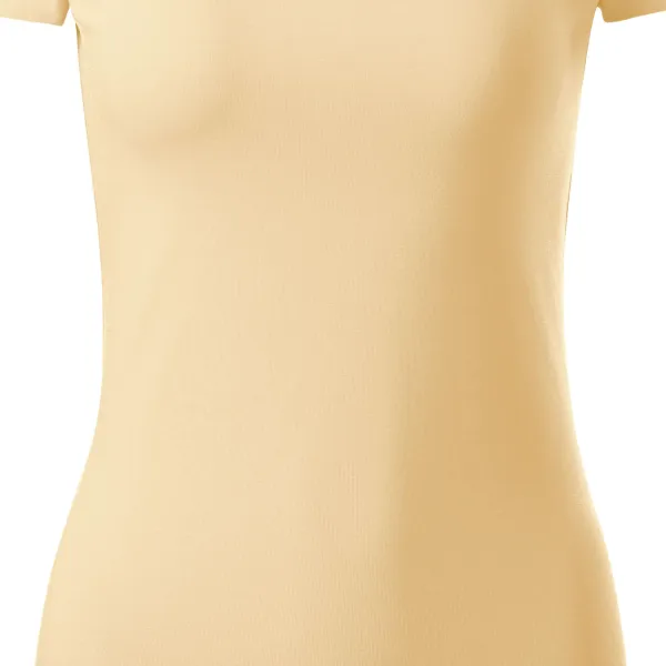 Dámske tričko s ozdobným prešitím - Priliehavý, zúžený strih