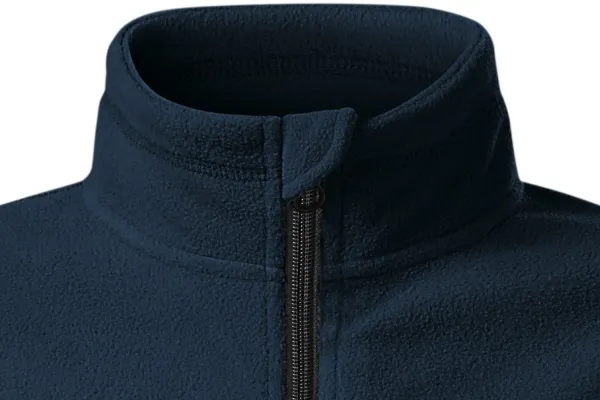 Detská fleecová bunda kontrastná - Zapínanie na zips až ku brade