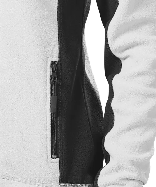 Dámska fleecová bunda kontrastná - Praktické vrecká so zipsom