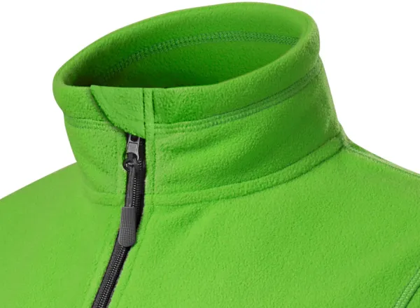 Dámska fleecová bunda kontrastná - Zdvihnutý golier proti chladu na krku