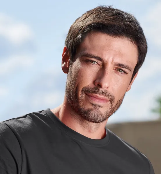 Pánske tričko jednoduché - Klasický okrúhly výstrih