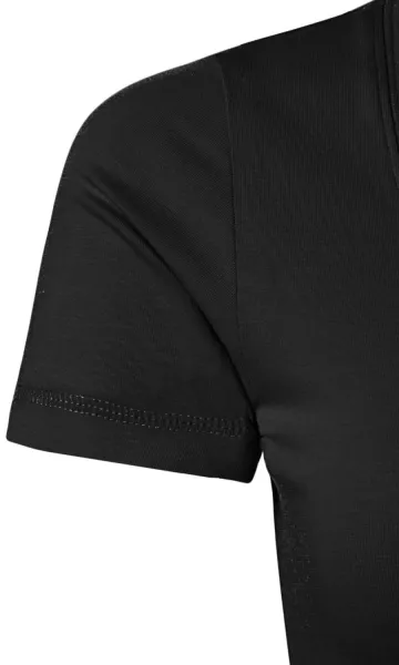 Dámske tričko s ozdobným prešitím - Krátke priliehavé rukávy