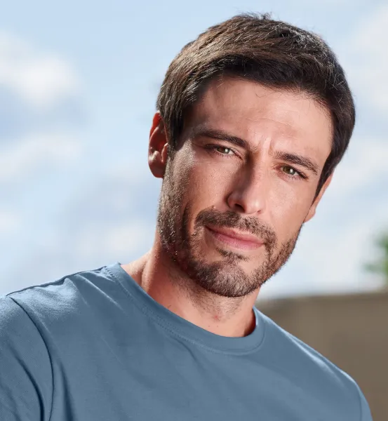 Pánske tričko jednoduché - Klasický okrúhly výstrih