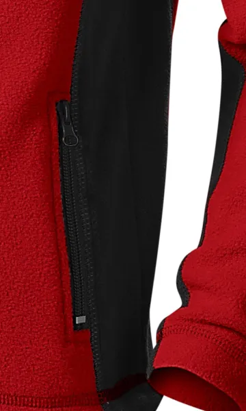 Detská fleecová bunda kontrastná - Praktické vrecká so zipsom