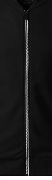 Pánska mikina so skrytými vreckami - Biely kovový zips