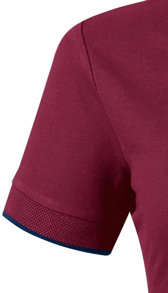 Dámska polokošeľa s bomber golierom - Krátke rukávy s kontrastným pruhom