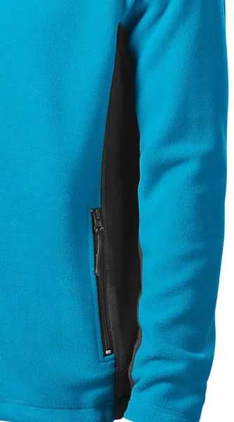 Pánska fleecová bunda kontrastná - Tmavé kontrastné detaily