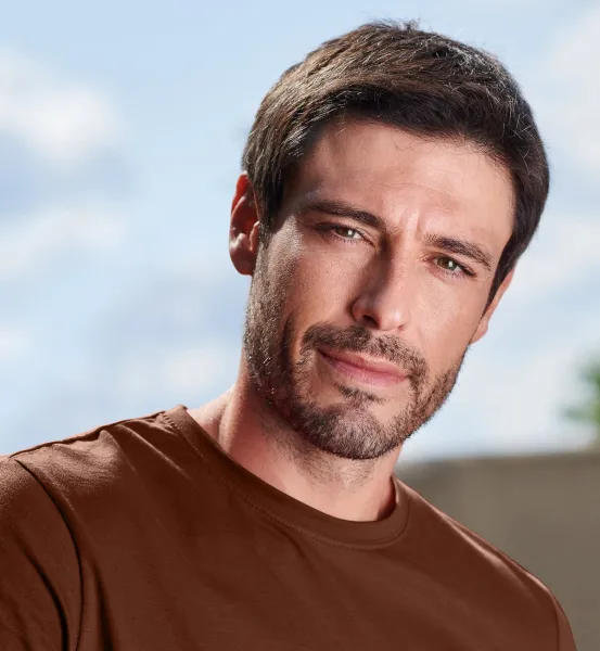 Pánske tričko jednoduché - Klasický okrúhly výstrih