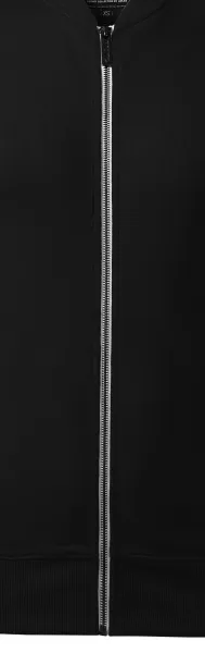 Dámska mikina so skrytými vreckami - Biely kovový zips