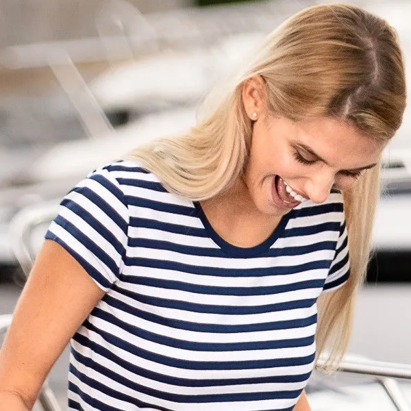 Tričko námornícke dámske - Hlbší okrúhly výstrih