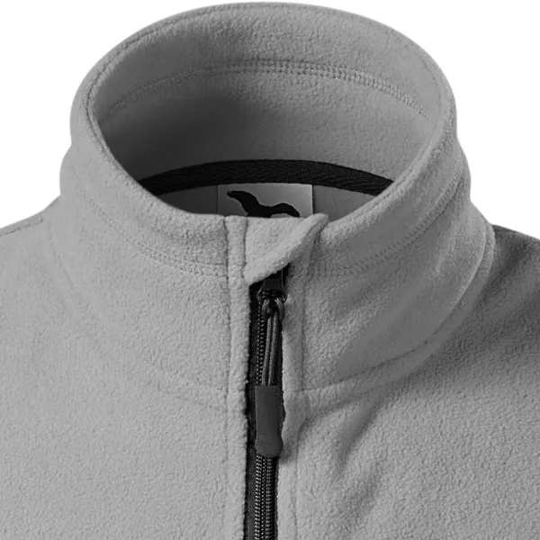 Fleecová vesta kontrastná - Zapínanie na zips až ku brade