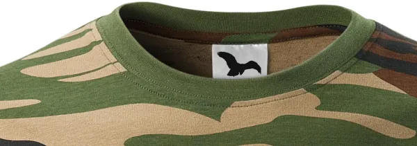 Tričko maskáčové - Klasický okrúhly výstrih