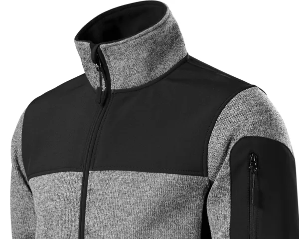 Pánska bunda voľnočasová - Tmavé kontrastné detaily