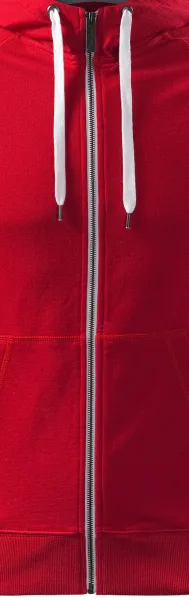 Pánska mikina kontrastná, s kapucňou - Biely kontrastný zips