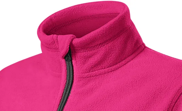 Detská fleecová bunda kontrastná - Zdvihnutý golier proti chladu na krku