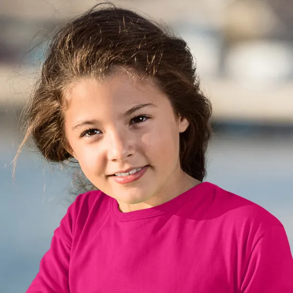 Detské tričko s dlhým rukávom - Klasický okrúhly výstrih