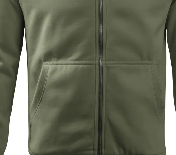 Pánska mikina jednoduchá bez kapucne - Voľný strih s bočnými švami