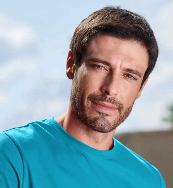 Pánske tričko jednoduché - Klasický okrúhly výstrih