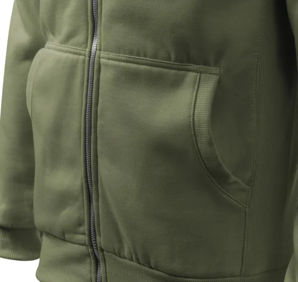 Pánska mikina jednoduchá bez kapucne - Vrecká v štýle klokanky