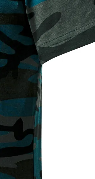 Detské tričko maskáčové - Strih s bočnými švami