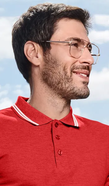 Pánska polokošeľa kontrastná - Zapínanie na 3 gombíky