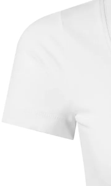 Dámske tričko s ozdobným prešitím - Krátke priliehavé rukávy