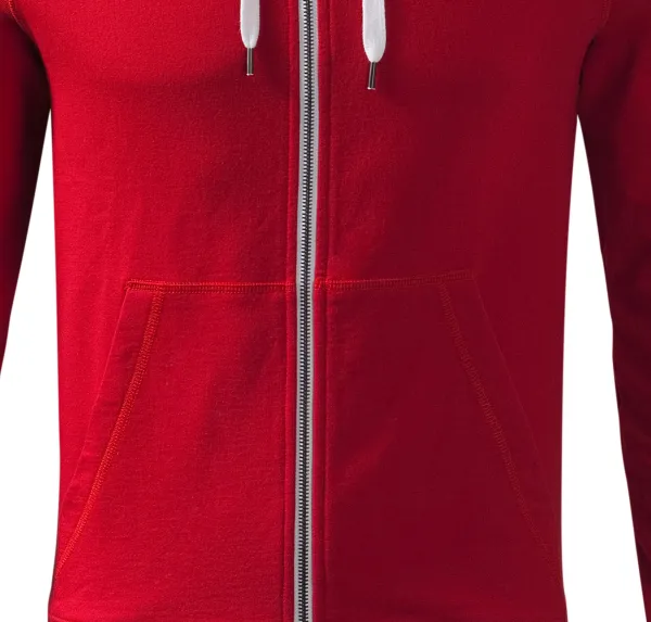 Pánska mikina kontrastná, s kapucňou - Voľný strih s bočnými švami