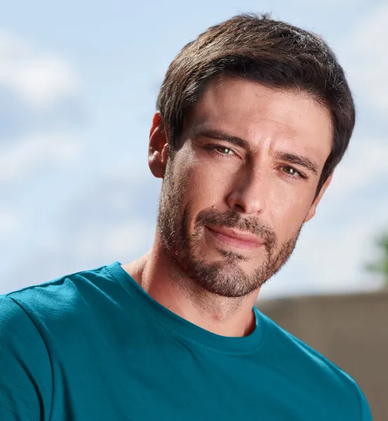 Pánske tričko jednoduché - Klasický okrúhly výstrih