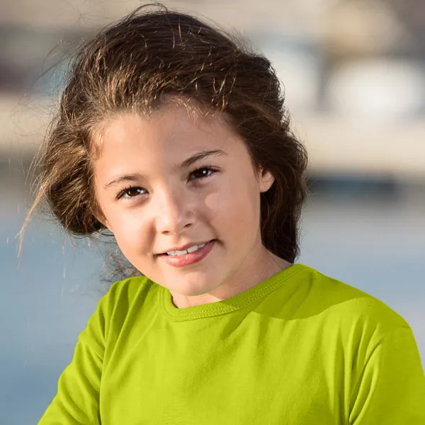 Detské tričko s dlhým rukávom - Klasický okrúhly výstrih