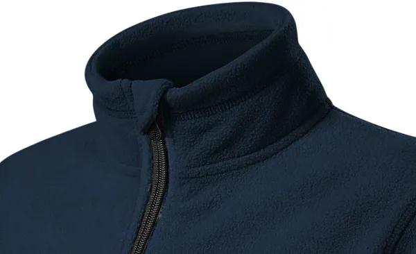 Detská fleecová bunda kontrastná - Zdvihnutý golier proti chladu na krku