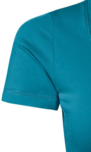 Dámske tričko s ozdobným prešitím - Krátke priliehavé rukávy