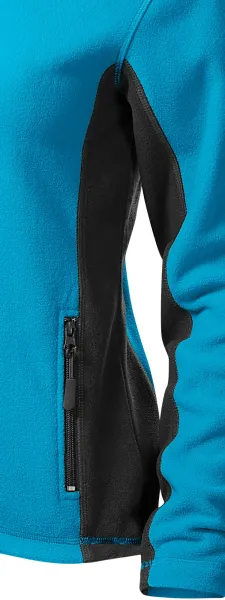 Dámska fleecová bunda kontrastná - Tmavé kontrastné detaily