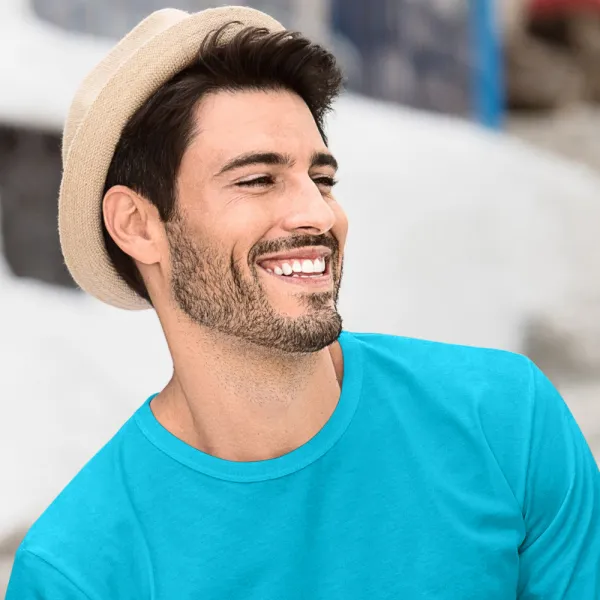 Pánske tričko s dlhým rukávom - Klasický okrúhly výstrih