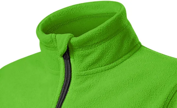 Detská fleecová bunda kontrastná - Zdvihnutý golier proti chladu na krku