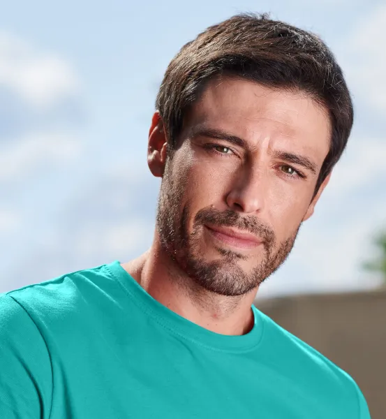 Pánske tričko jednoduché - Klasický okrúhly výstrih