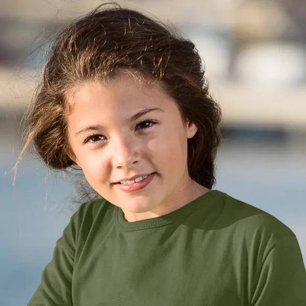 Detské tričko s dlhým rukávom - Klasický okrúhly výstrih