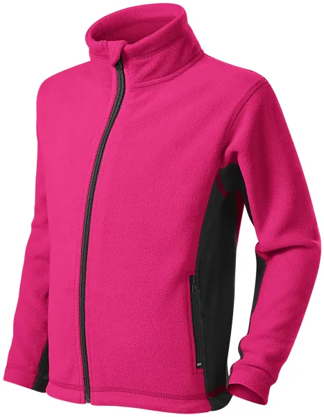 Detská fleecová bunda kontrastná - Detská fleecová bunda s kontrastnými prvkami