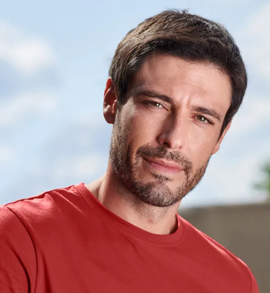 Pánske tričko jednoduché - Klasický okrúhly výstrih