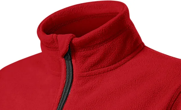 Detská fleecová bunda kontrastná - Zdvihnutý golier proti chladu na krku