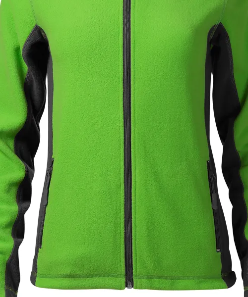 Dámska fleecová bunda kontrastná - Jemne zúžený strih