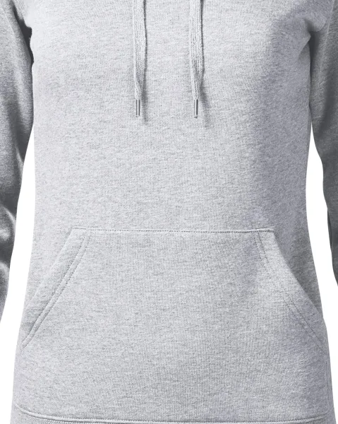 Dámska mikina bez zipsu s kapucňou - Zúžený strih s bočnými švami