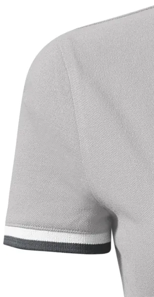 Dámska polokošeľa s golierom hore - Krátke rukávy s kontrastnými pruhmi