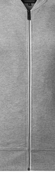 Dámska mikina so skrytými vreckami - Biely kovový zips
