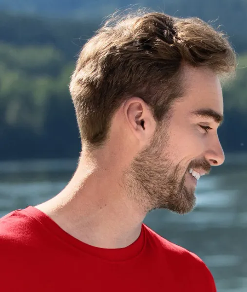 Pánske módne tričko - Klasický okrúhly výstrih