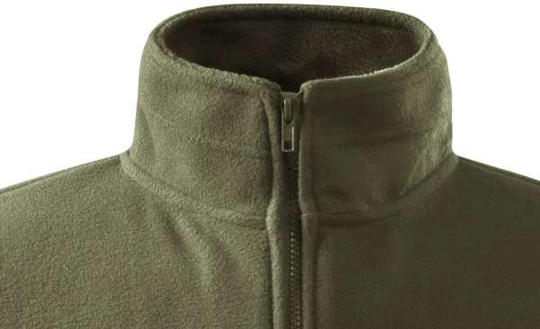 Pánska fleecová bunda - Zapínanie na zips až ku brade