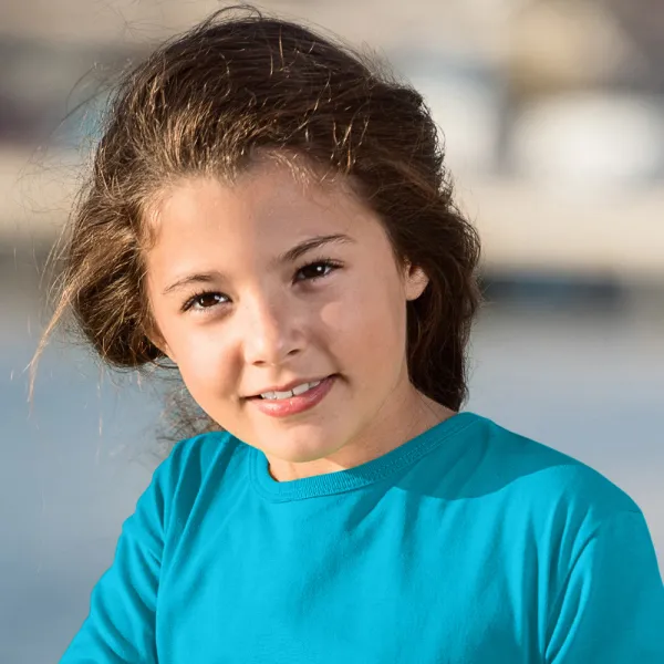 Detské tričko s dlhým rukávom - Klasický okrúhly výstrih