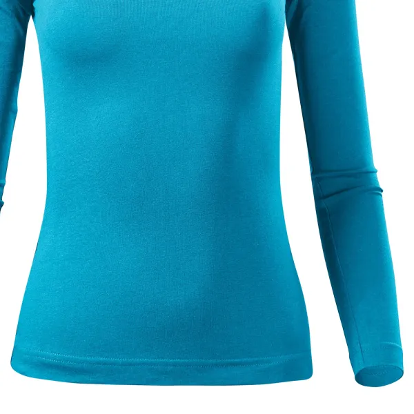 Dámske tričko s dlhými rukávmi - Mierne priliehavý strih