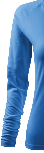 Dámske tričko zúžené, V-výstrih - Dlhé raglánové rukávy