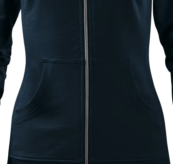 Dámska mikina bez kapucne - Zúžený strih s bočnými švami